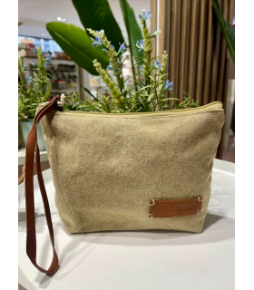 Neceser algodón lavado Beige oscuro
