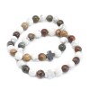 Pulsera de piedras preciosas JASPE PICASSO Y HOWLITA BLANCA de AW ARTI