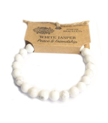 Pulsera de energía JASPE BLANCO de AW ARTISAN