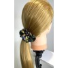 Goma tela negra con flores Araban