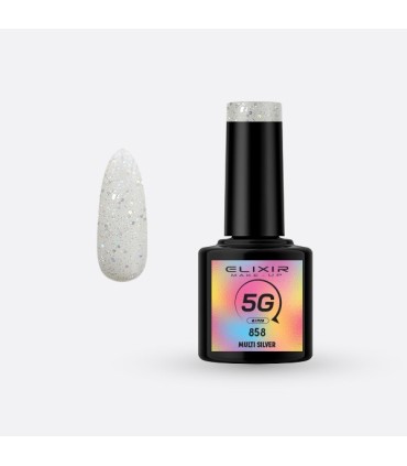 Esmalte semi gel Nº 858 multi silver Elixir