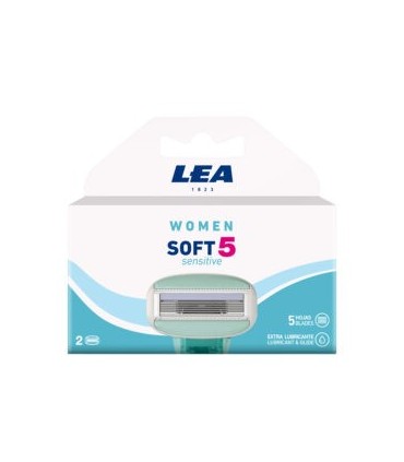 Pack cuchilla mini y recambios SOFT 5 SENSITIVE de LEA 1823