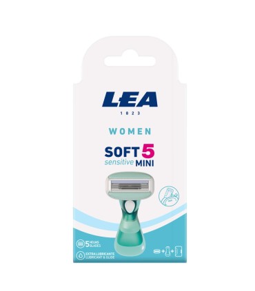 Pack cuchilla mini y recambios SOFT 5 SENSITIVE de LEA 1823