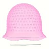 Gorro de silicona translúcido rosa para mechas de Bifull