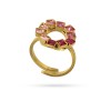 Anillo circonitas rosas XIHE Anartxy
