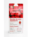 Bandas cera depilatoria impregnada perfume fresa Maystar