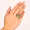 Anillo maxi abanico TURQUESA Anartxy