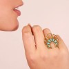 Anillo maxi abanico TURQUESA Anartxy