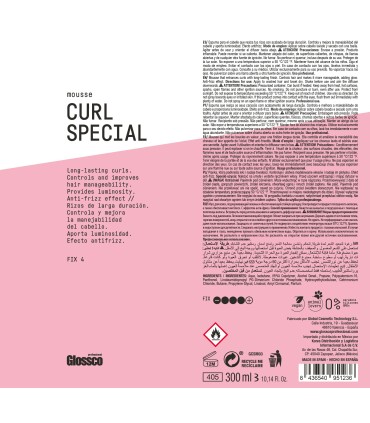 Espuma curl special mousse fix 4 de Glossco