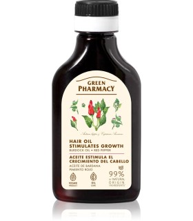 Aceite estimulador crecimiento BARDANA/PIMIENTA ROJA Green pharmacy