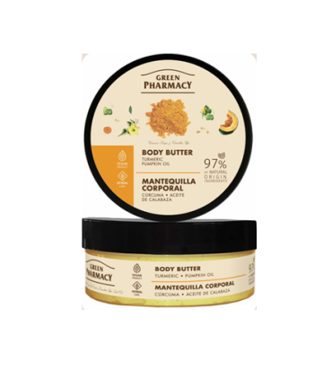 Manteca corporal CÚRCUMA y ACEITE DE CALABAZA Green Pharmacy